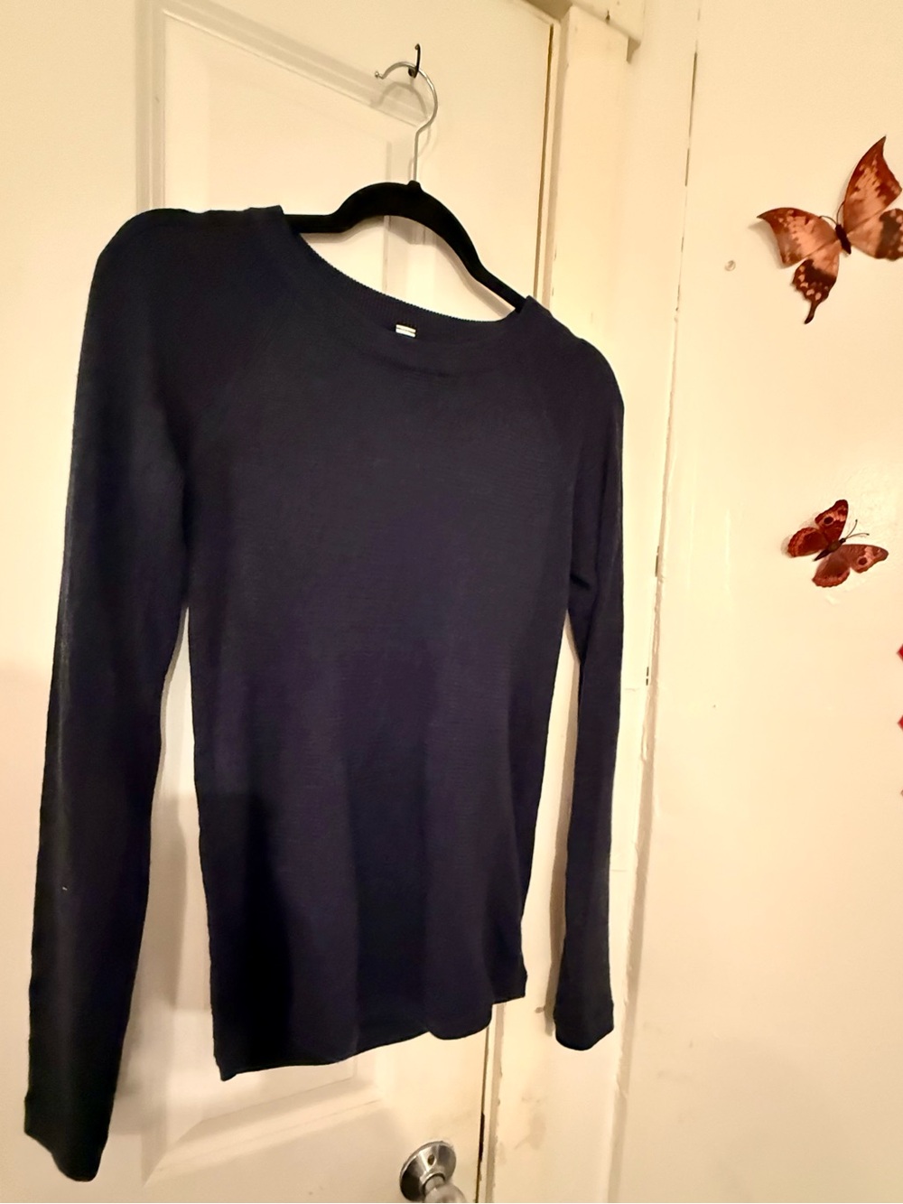 lululemon athletica Navy Long-Sleeve Crew Top